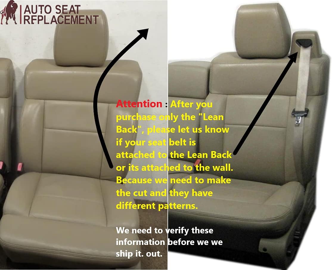 2005 2006 2007 2008 Ford F150 Leather Seat Cover Replacement, Leather Seat Cover for Ford F150 (Medium Pebble Tan, Front (2 Bottom & 2 Top))