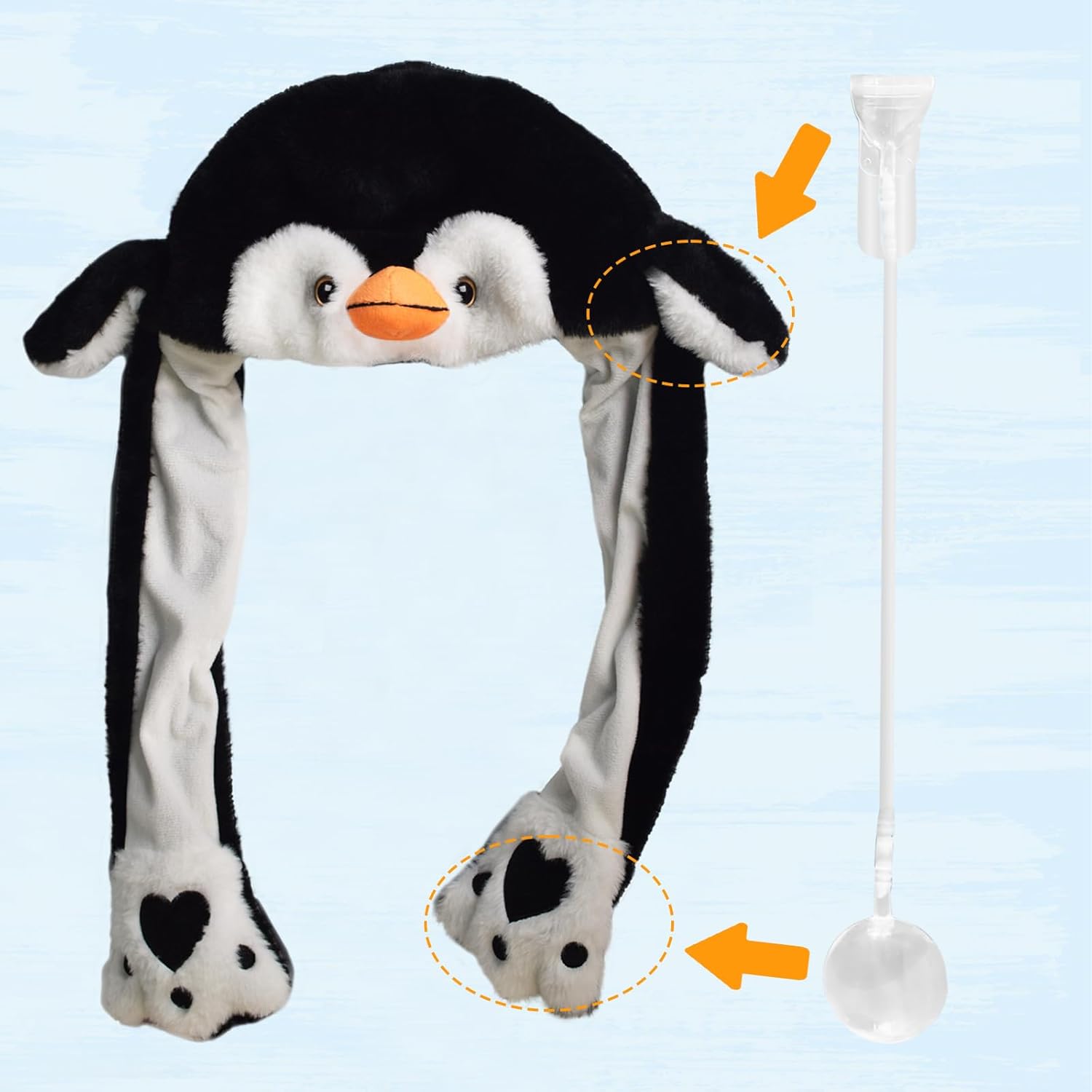 Plush Ear Moving Jumping Hat,Cute Fluffy Cap, Soft Warm HeadWear - Image 5