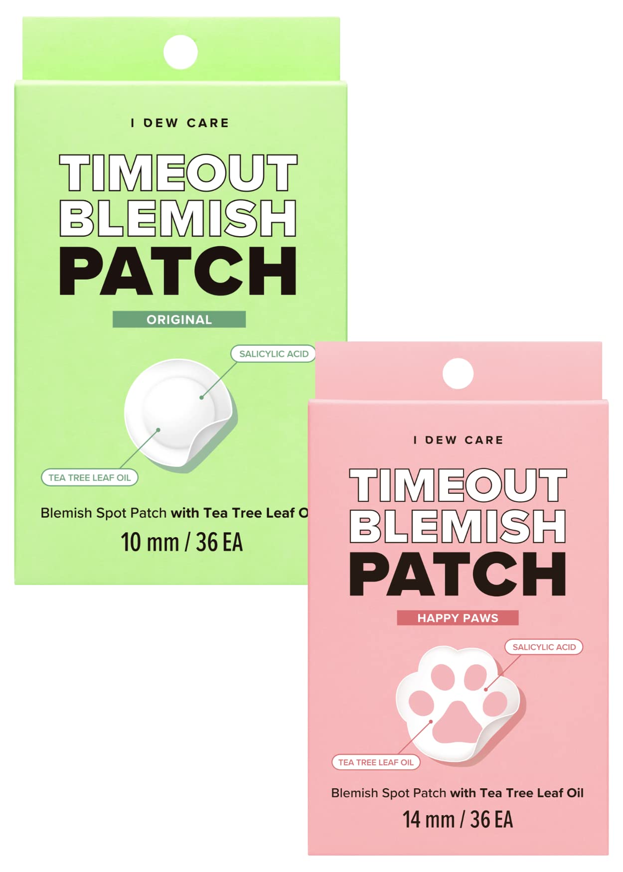 I DEW CARE Hydrocolloid Acne Pimple Patch - Timeout Blemish Original Timeout Blemish Happy Paws Bundle