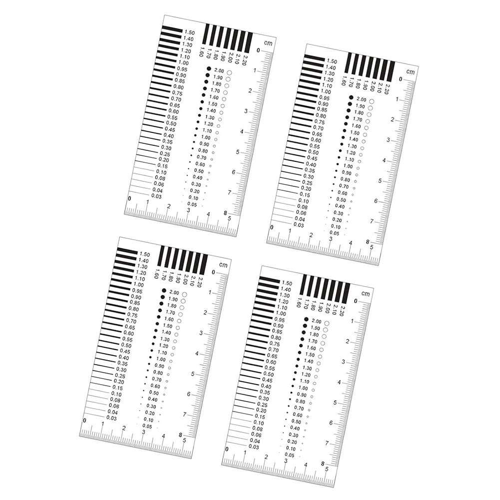 Jnchdghwa Stain Cracks Comparison Scale with Flaw Detection Scale Cards 4PCS Tear Coating for Industrial Component Inspection Use