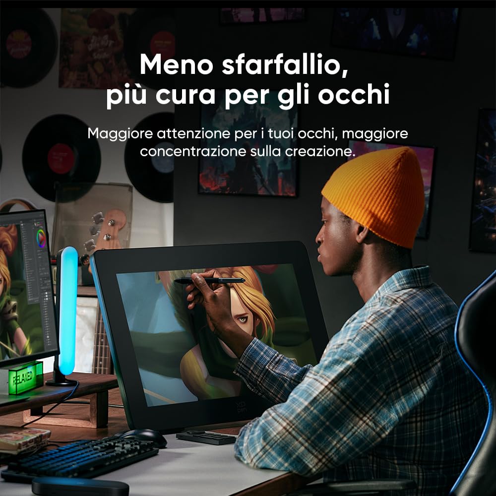 XPPen Artist Pro 24 (Gen 2) 165Hz Tavoletta grafica con display, 16384 livelli di pressione, 2 Penne, Tastiera ACK05 inclusa, per illustratori, animazione, modellazione 3D | Doppia Stilo X3 Pro│16K livelli di pressione│Delta E < 1│Red Dot 2024│23,8 pollic