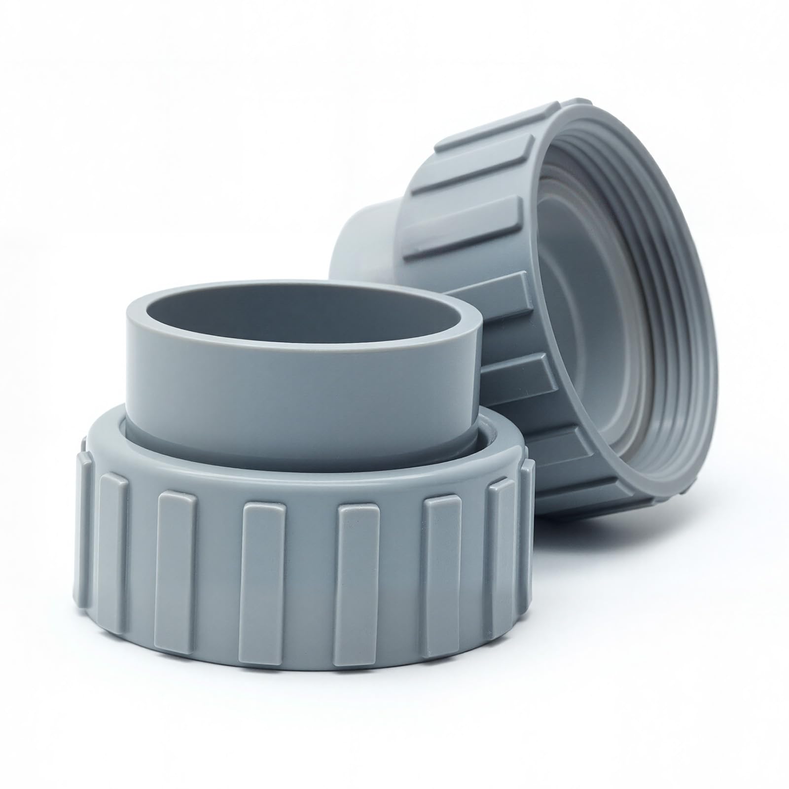 Photo 1 of 006723F, Connector Heater Flange with Nut Kits for Raypack Pool Heater Parts, 2? PVC Connector & Nut Kit for R185A R265A R335A R405A Pool Heater (2 Pack)