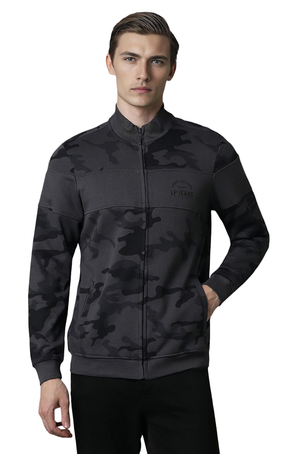 louis philippe Men Casual Grey Print Sweatshirt-picture-14