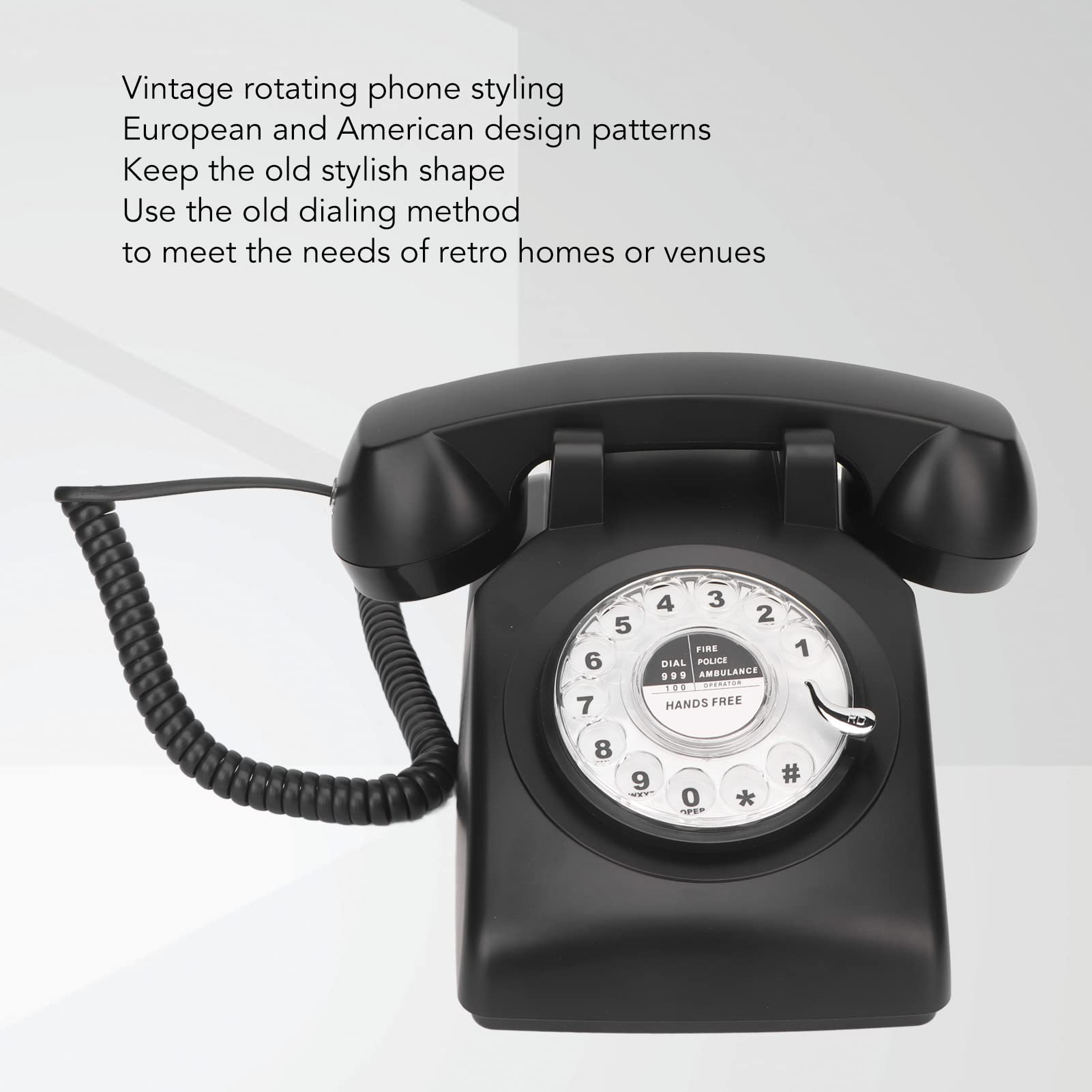 Telefono con Filo retrò Suoneria Meccanica Vintage Vivavoce per Ufficio Domestico