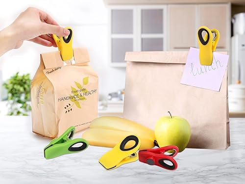 Miniatura 7 de Paquete de 6 clips para chips, clips para bolsas, clips magnéticos, clips para bolsas de alimentos, clips para bolsas de alimentos, clips para