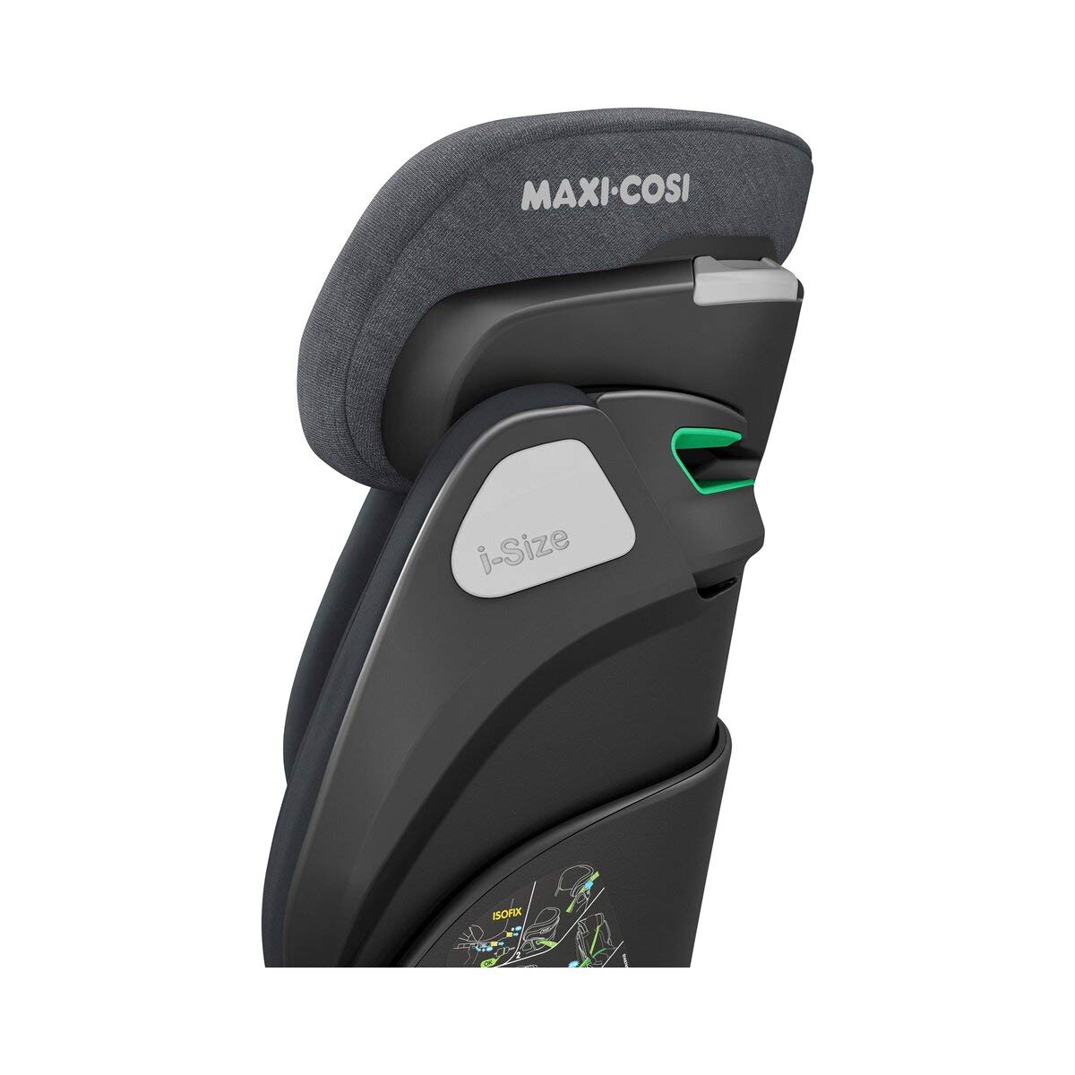 Maxi-Cosi Kore i-Size Seggiolino auto per bambini 3,5 - 12 anni, 100 - 150 cm, ISOFIX, Altezza/Larghezza regolabile, Sistema di protezione laterale SPS Plus, Authentic Graphite