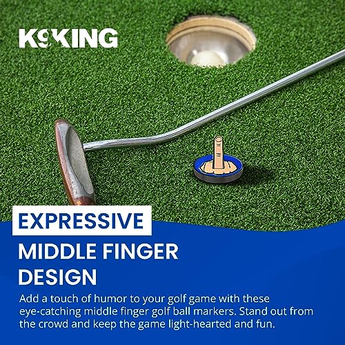 Marcador de bola de golfe de dedo médio definitivo com clipe magnético para chapéu | Marca de bola d