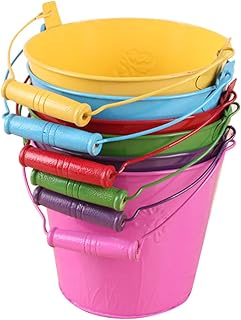 SAFIGLE Sand Buckets Tin Buckets 6pcs Mini Metal Buckets Cactus Toy Pots for Plants Beach Bucket Toys Metal Buckets and Pails Iron Metal Beach Buckets