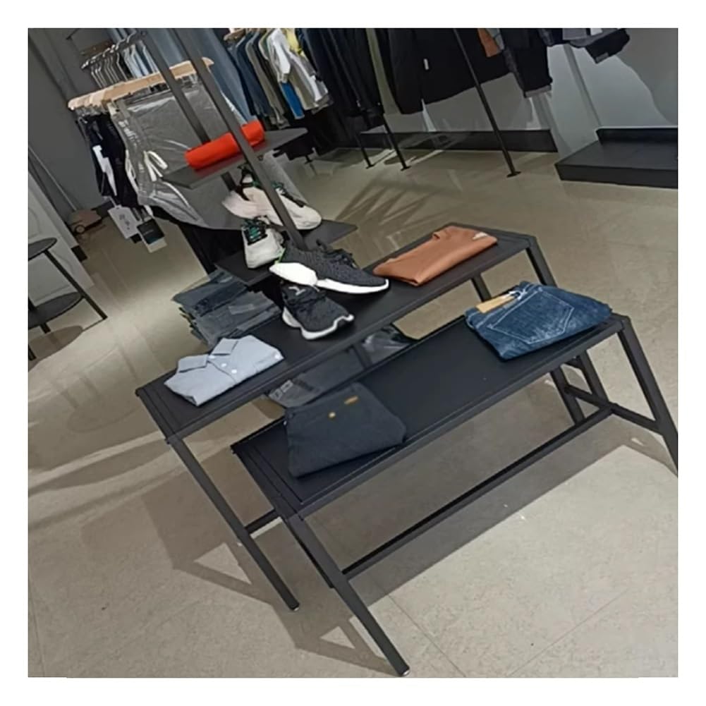Grricepl Black 3 Tier Retail Nesting Display Tables,Heavy Duty Risers Display Stands