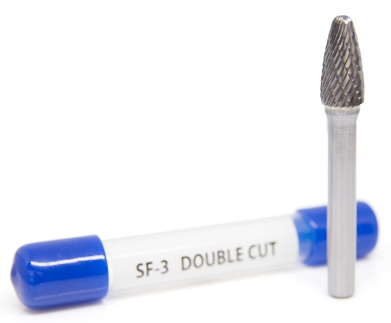 Benchmark Abrasives Tree Shape Round Nose Premium Double Cut Tungsten Carbide Burr for Metal Wood Welding Deburring Sculpting High-Speed Die Grinders enclosed in Plastic Capsule 1/4 Shank (SF-3)