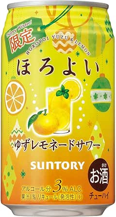 サントリー ほろよい 【ゆずレモネードサワー】 [ チューハイ 350ml x 24本 ]