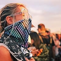 Vista 3 de Gafas de sol con difracción. Efecto prisma 3D de caleidoscopio multicolor. Gafas delirantes de GloFX., Transparente