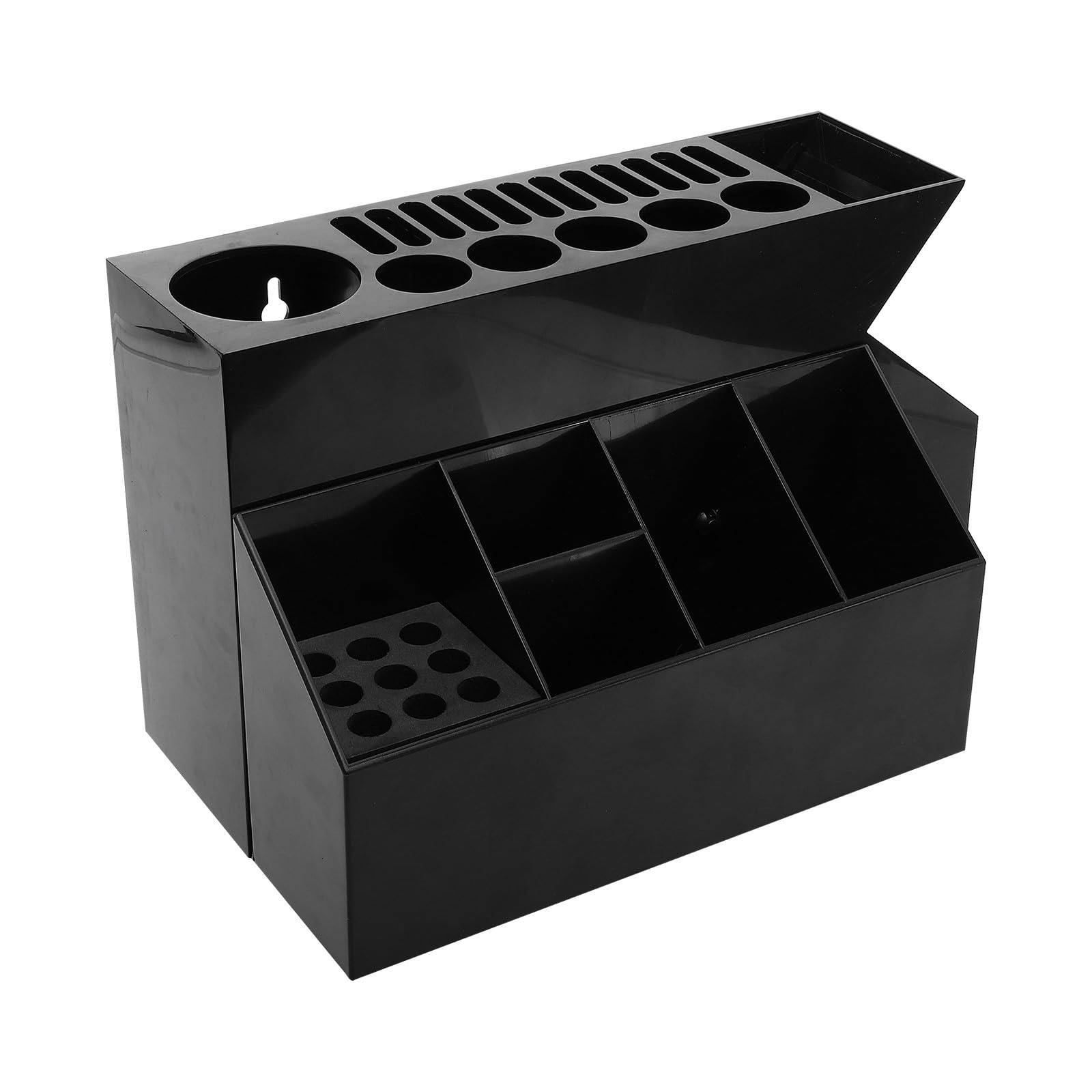 Porta Forbici da Parrucchiere ABS Nero, Organizer da Banco Stabile