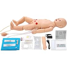 Fully Functional One year old Child Manikin Simulator with Instrument CPR Asphyxia Rescue Practise Model Simulation Dummy Mannequin for Bone marrow puncture Venipuncture Emergency care Intubation