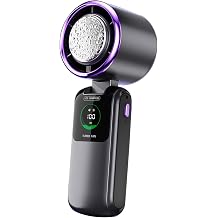 YUHANG Portable Handheld Fan,4000mAh Personal Makeup/Eyelash Fan,LED Digital Display,100-Level Stepless Adjustment,Up to 12 Hours of Cooling,Suitable For Travel And Outdoor Activities Grey