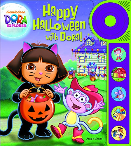Happy Halloween with Dora Explorer Play A Sound Book & Buttons Doorbell NEW