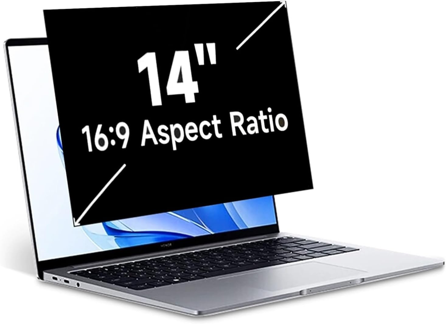 Removable Eye Protection Anti Glare Blue Light Filter Privacy Shield for 16:9 Aspect Ratio Widescreen Monitor No Bubbles Screen Protector Reusable(23.8inch/52.7x29.7 cm)