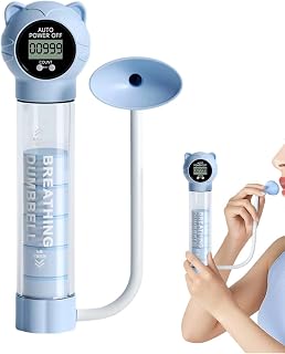 Mancuernas ajustables para respiración, dispositivo para entrenamiento con carga, dispositivo respiratorio | para hombres y mujeres, adelgazamiento abdominal