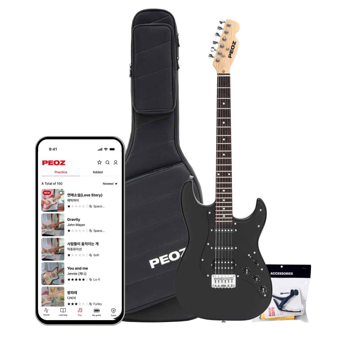 Amazon.com: PEOZ Electric Guitar, Smart Digital Guitar with 35