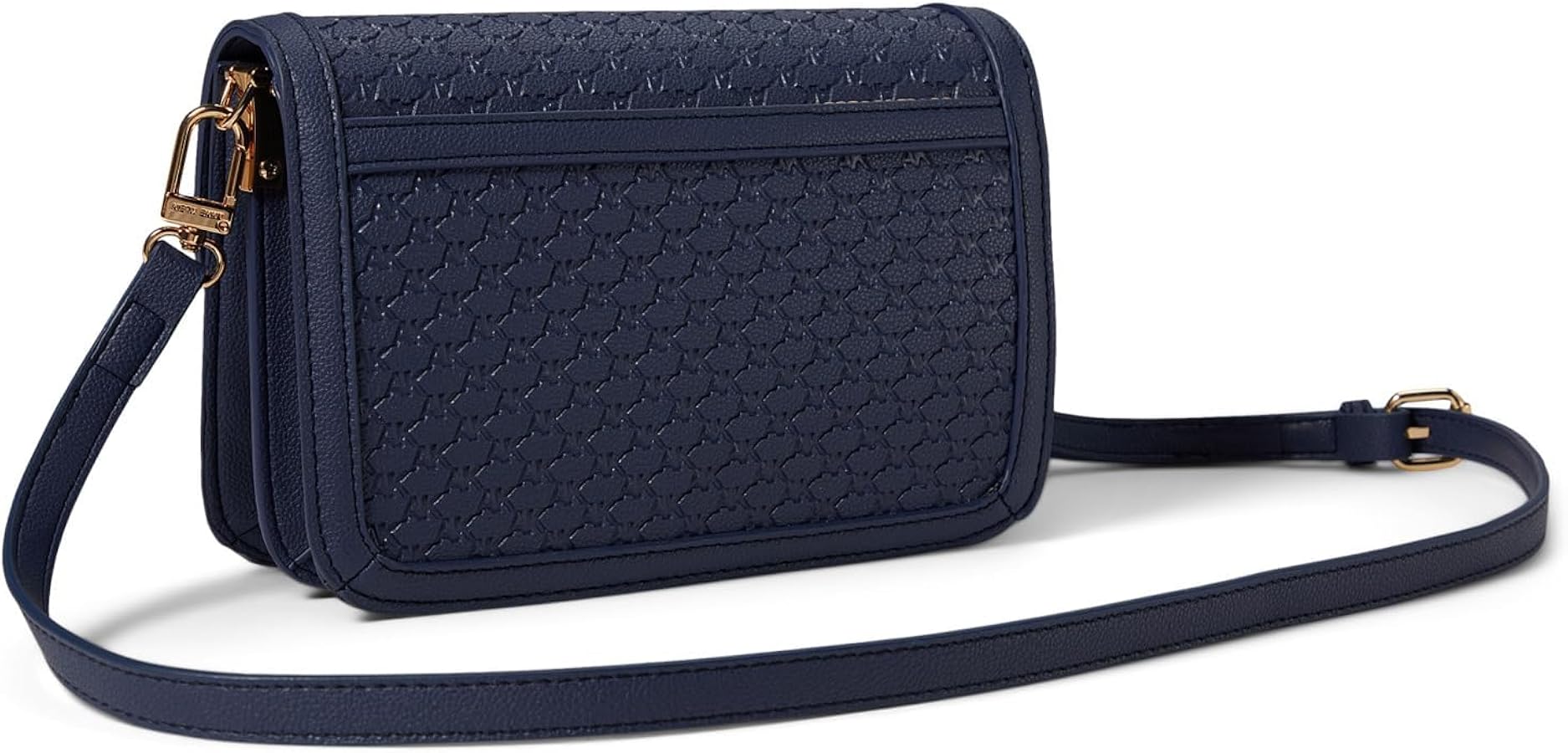 Anne Klein Medium Embossed Logo Flap Crossbody with Turn Lock