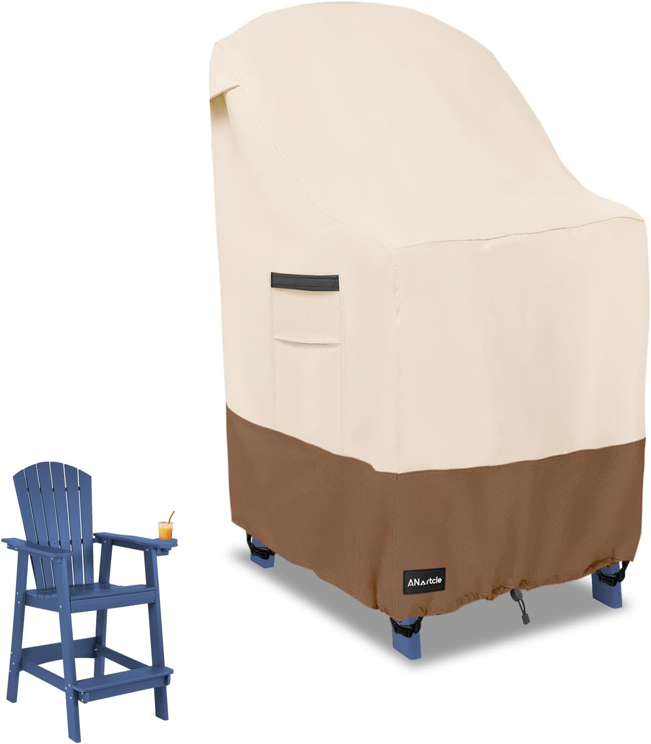 Patio Tall Adirondack Chair Cover, 30x34x45, 600D Waterproof