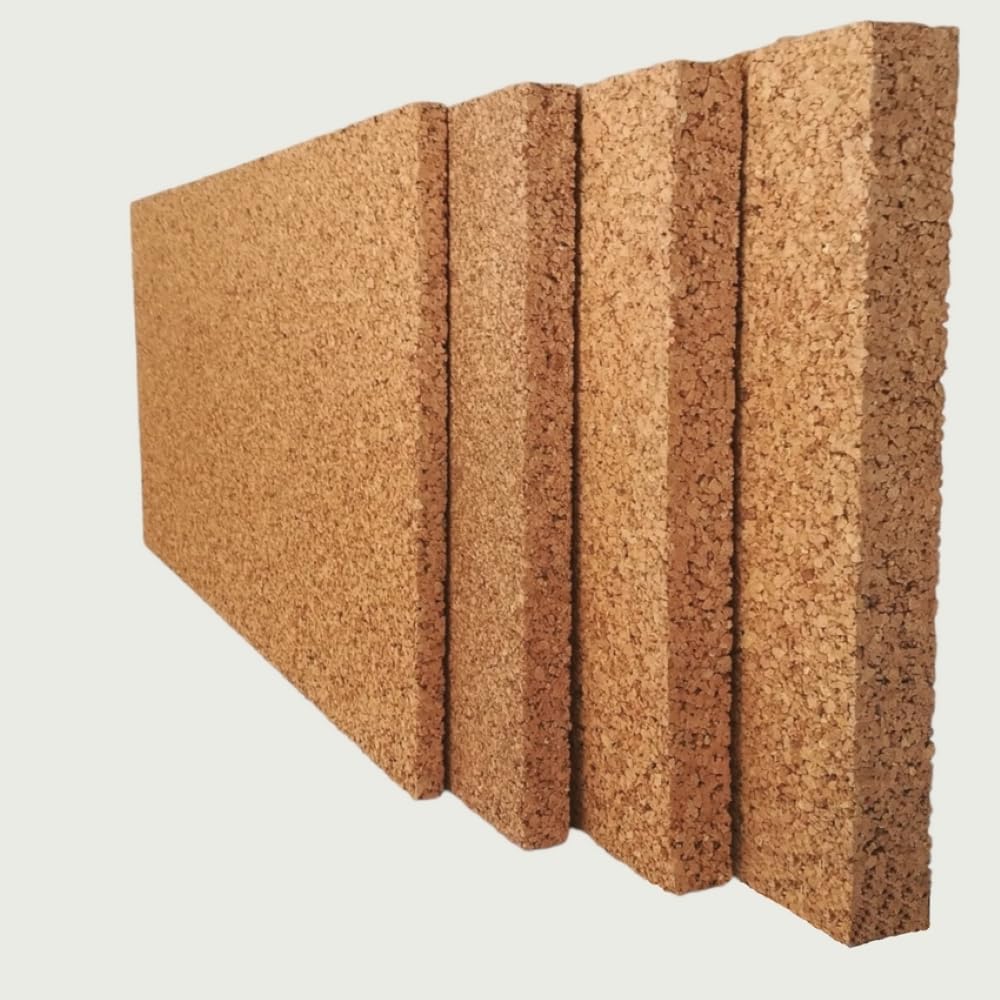 FUTURAZeta Pannelli Sughero Biondo Naturale (Spessore 4cm) Pannelli Isolanti Termici per Interni ed Esterni, Pannelli di Sughero per Pareti per Isolamento Termico ed Isolamento Acustico (8)