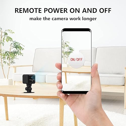 Miniatura 2 de Cámara espía oculta 1080P WiFi cámara inalámbrica, portátil de 2600 mAh recargable mini cámara con detección de movimiento visión nocturna niñera