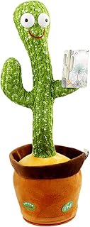 xlpace Cacto dançante, Brinquedo de Cacto Sunny The Cactus para Crianças, Brinquedo de Canto Elétrico, Cacto Falante que Repita o que você diz, Gravação e Volume Ajustável
