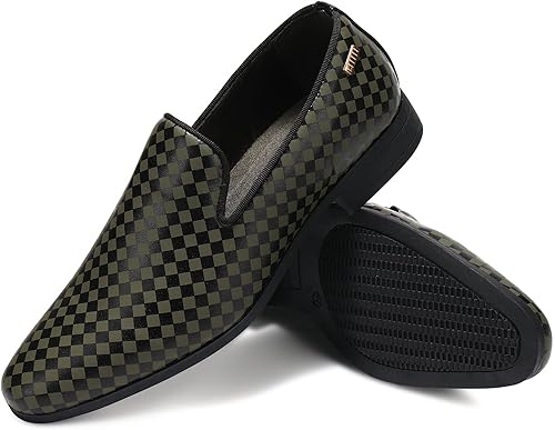 Miniatura 6 de UUBARIS Mocasines de terciopelo para hombre, zapatos de vestir de estilo moderno, zapatos de esmoquin clásicos, zapatos Oxford casuales