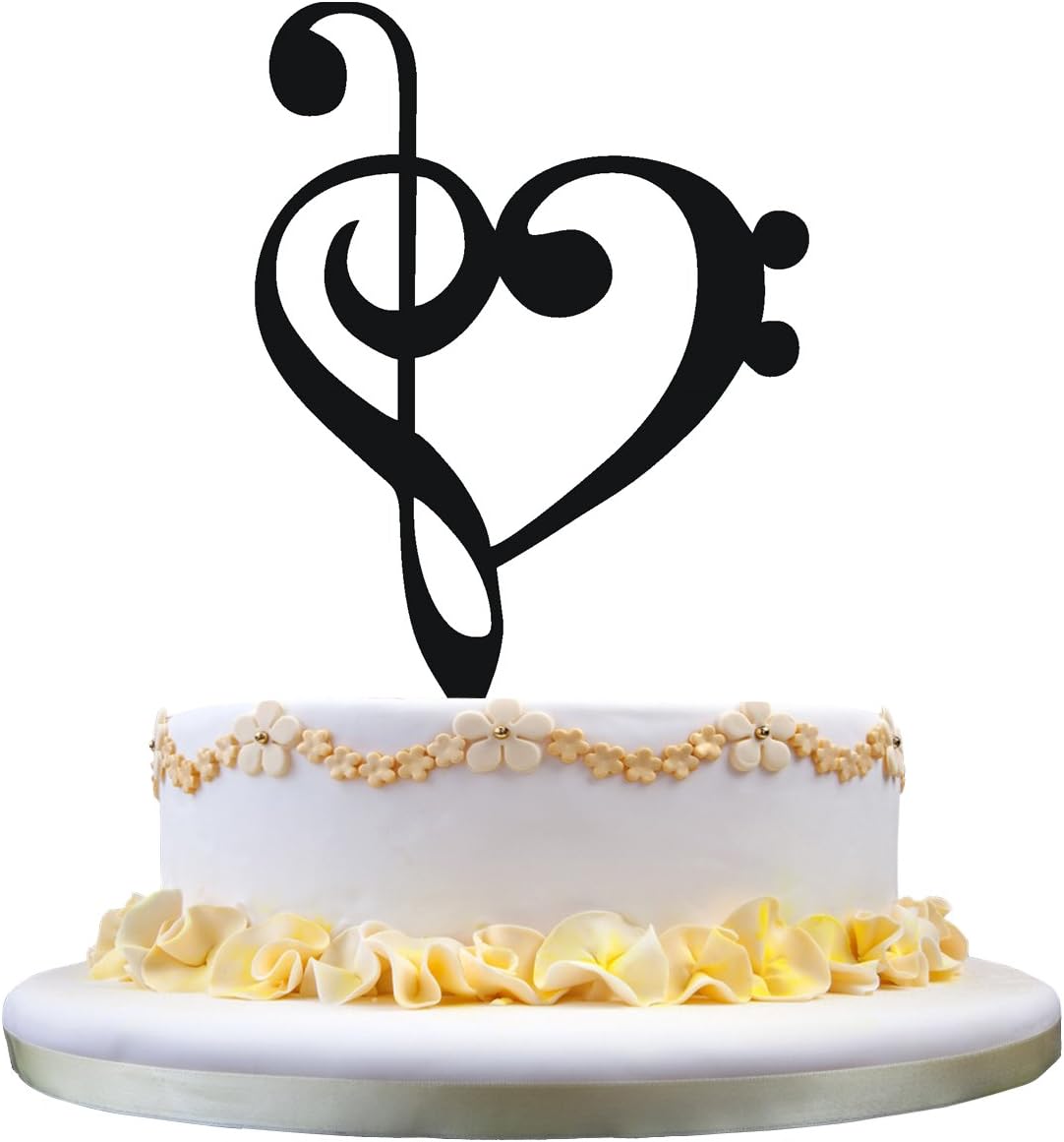 Cadeaux De Mariage Musicien Note De Musique Silhouette Wedding Cake Topper Amazon Fr Cuisine Et Maison