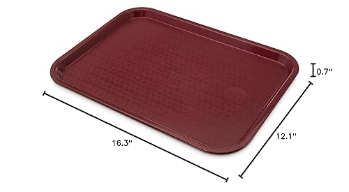 Miniatura 67 de Carlisle FoodService Products CT121669 Bandeja estándar para cafetería/comida rápida, 12 x 16 pulgadas, chocolate (paquete de 24) Marrón