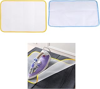 2pcs Heat-Resistant Mesh Ironing Cloth,Table Top Ironing Pad Insulation Heat Resistant Ironing Mat,Protect Iron Delicate Garments Clothes Iron Rest for Steam Pressing on Tabletop or Bed(40 x 60cm)