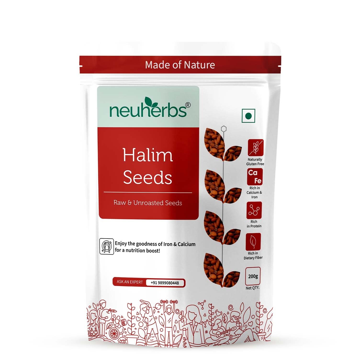 Neuherbs Raw & Unroasted Halim Seeds 200 g | Rich In Calcium & Iron | (Aliv Seeds For Eating) | Protein Rich Garden Cress Seeds for Hair Growth | Weight Management (B0B77GW7CT) Amazon Price History, Amazon Price Tracker