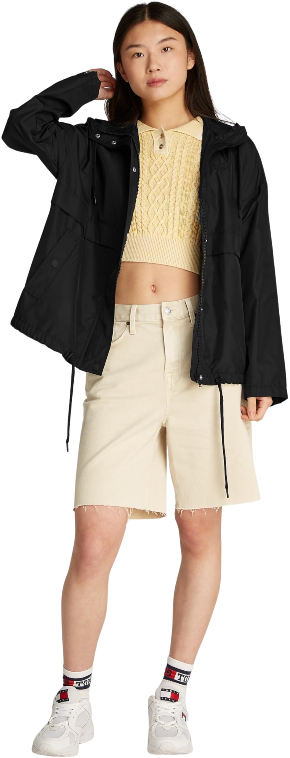 Tommy Jeans Cortavientos Mujer Oversized con capucha