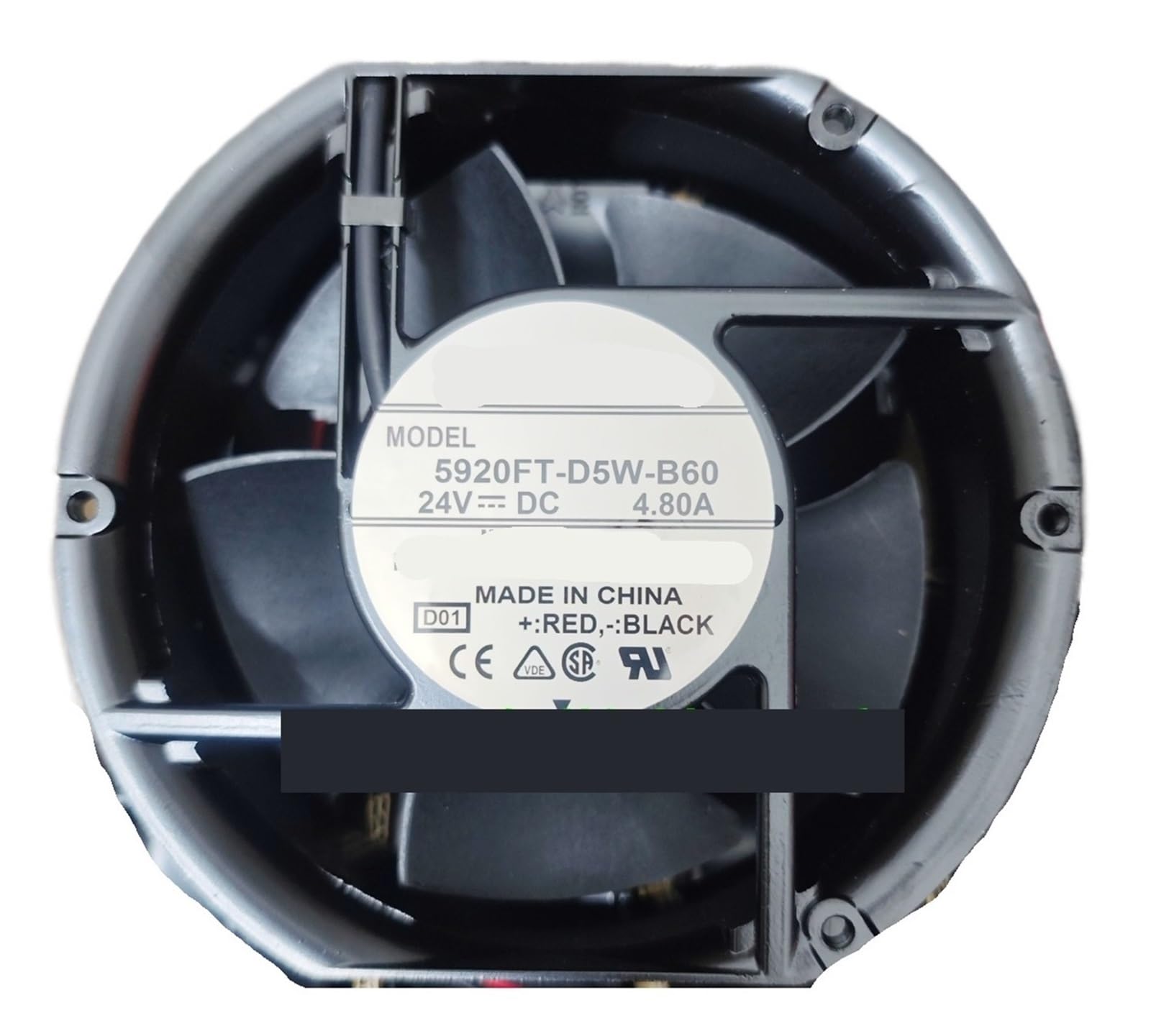 Lzikkgki One Color 5920Ft-D5w-B60 D01 Dc 24V 4.80A 172X170x51mm 2-Wire Cooling Fan