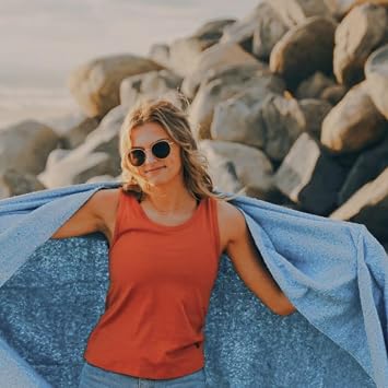 Open Road Goods Solid Color Mexican Yoga Blanket Large Handwoven Throw for Yoga, Beach, Camping or Home Soft and Durable Cotton Blend