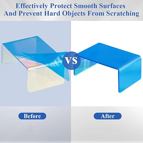 Miniatura 6 de Frienda Rollo de cinta transparente extraíble para arañazos de 2 pulgadas x 218.7 yardas, película protectora de superficie azul, película