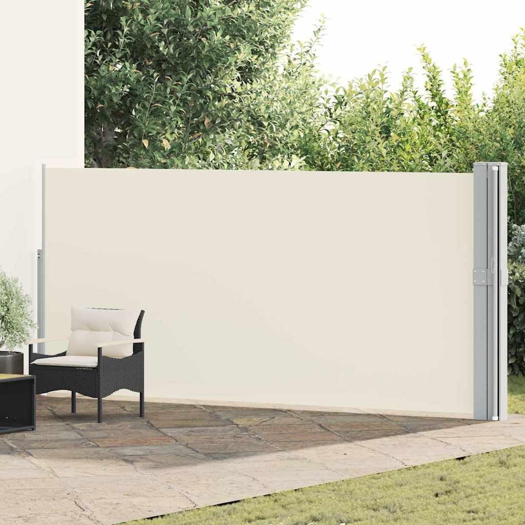 Wysuwana markiza boczna na patio kremowa 170x1200 cm