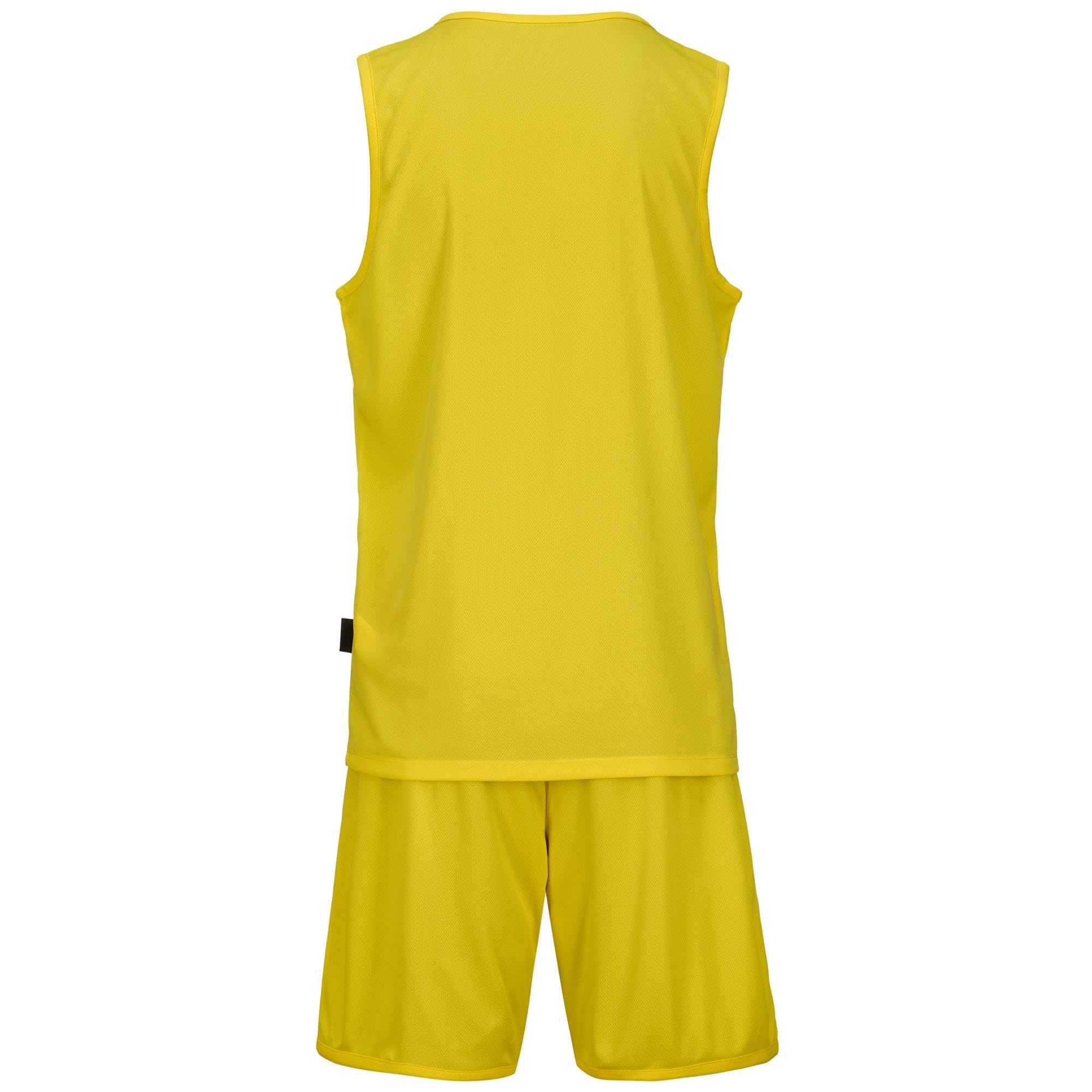 Kappa - Completo Canotta Pantaloncino, Uomo, Giallo, Poliestere, Basket, Kappa4Basket Dancosi, Taglia: M