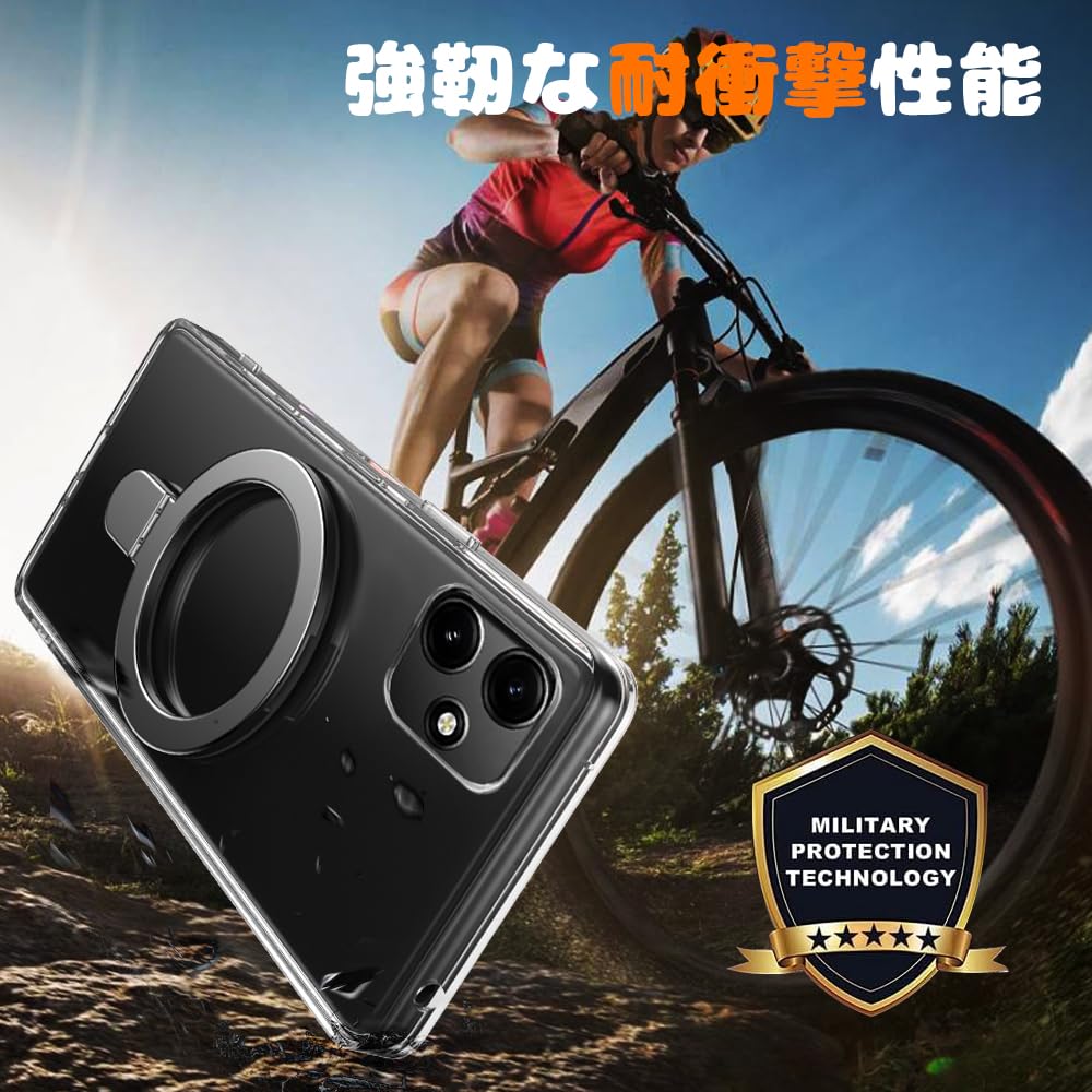 Amazon.co.jp: 【Magsafe対応】Redmi 12 5G ケース XIG03 透明 リング