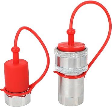 Hydraulic Quick Coupler 1in NPT | 4000PSI Hardened Steel for High Pressure Systems | ISO5675 Quick Connect Coupling for Construction/Logging/Farming | 24GPM Flow Rate