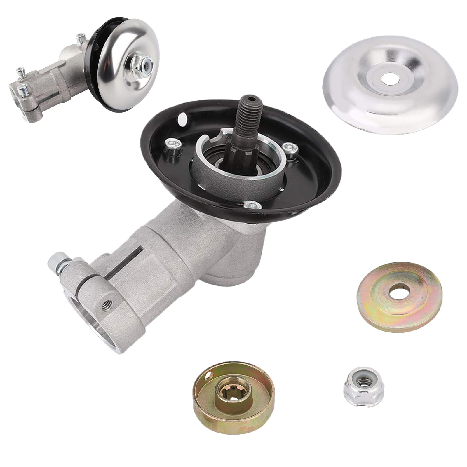Photo 1 of OFCOX 28mm 9T Strimmer Gear Head Gearbox Aluminum Heavy Duty Spline Drive, Universal Brush Cutter Replacement Part for Grass Trimmer Lawn Mower with 28mm Shaft (28mm 9 Spline)