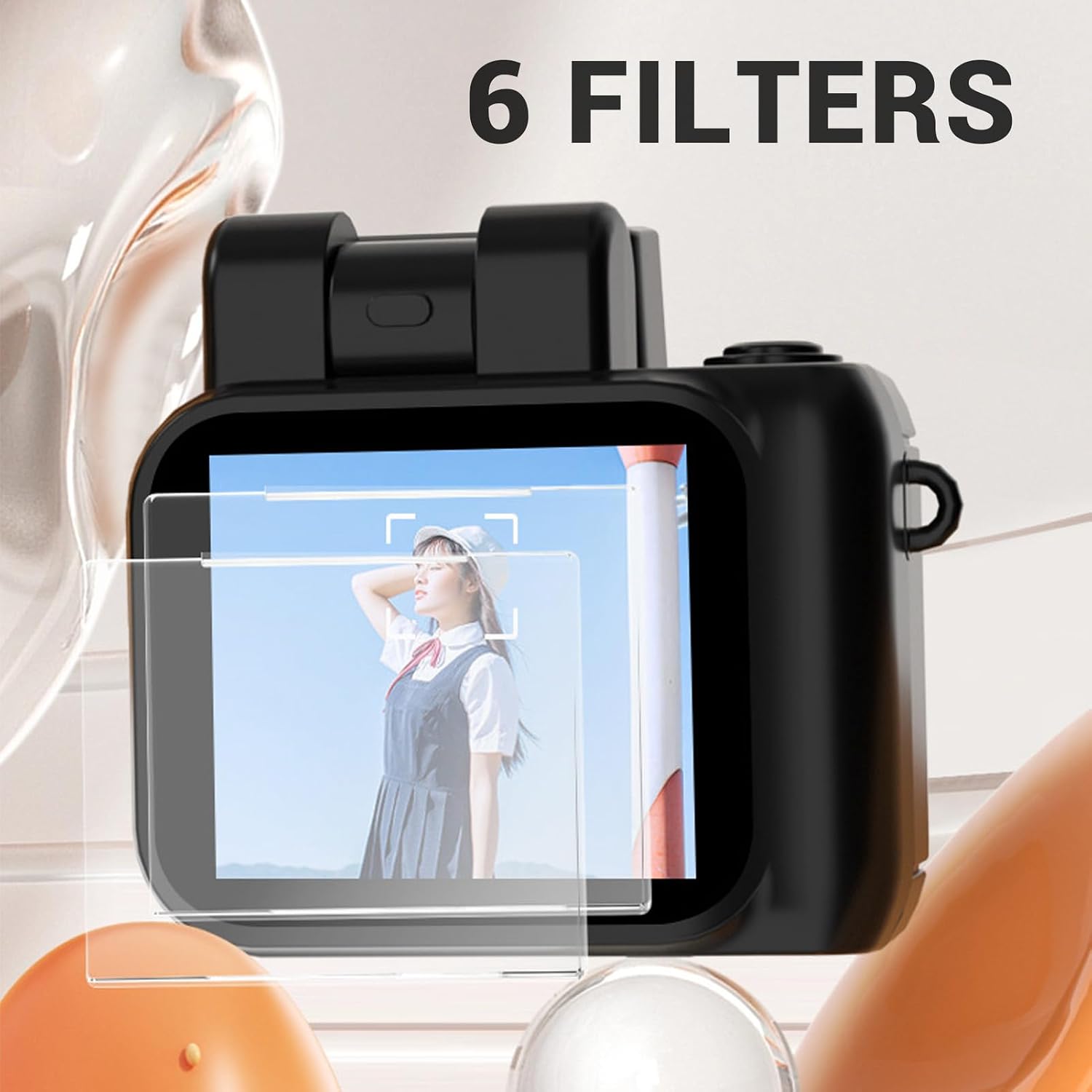 Video Camera 1080P, Pocket Camera 2MP Built in Flashlight, DV Camera HD Digital Camera Portable 160° Angle Lens with Rechargeable Base for Vlogging, Photography & Video