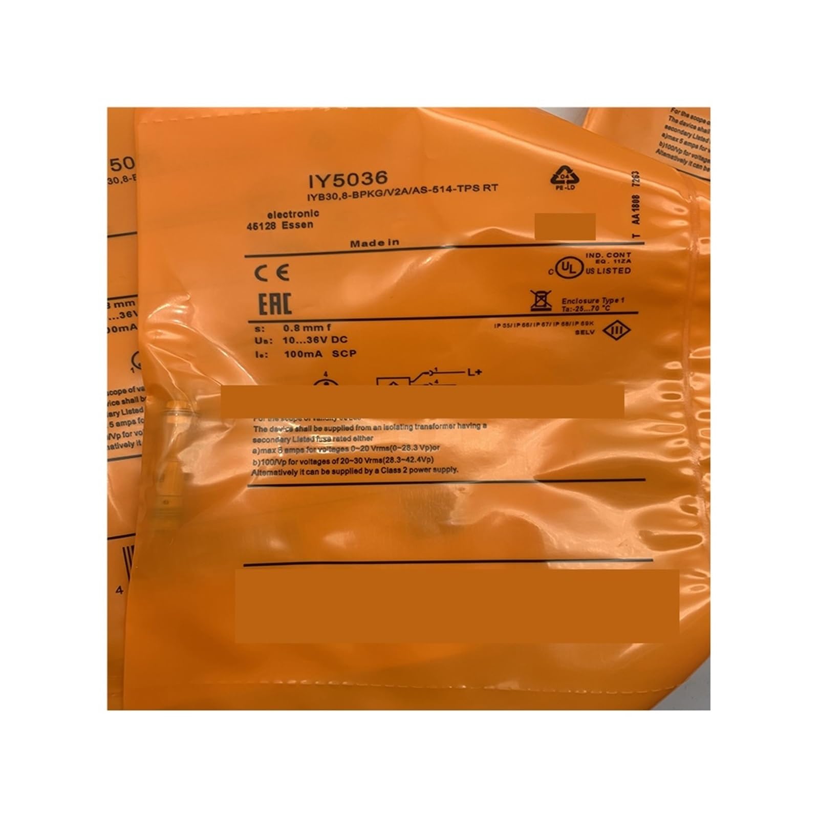 Détecteur IY5045 haute précision à commutation rapide pour machine
