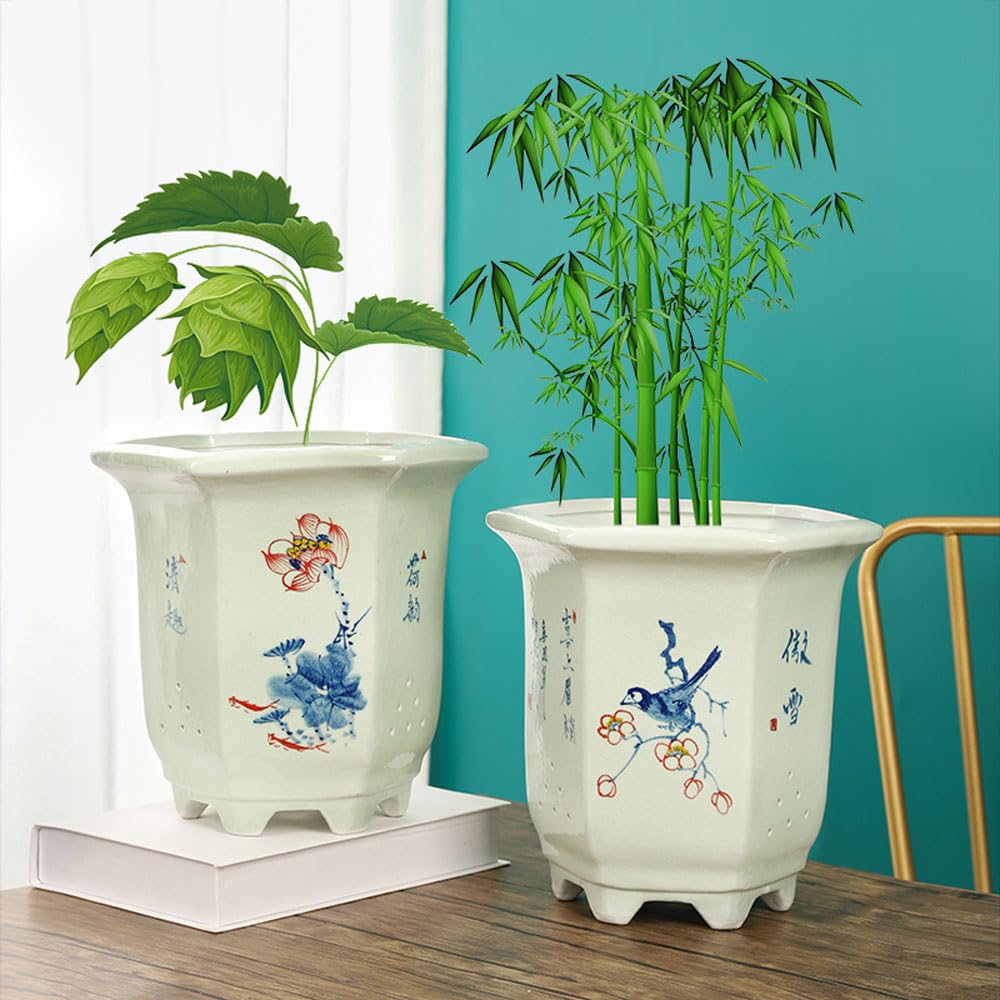 Doniczki ceramiczne Doniczki doniczkowe Doniczki doniczkowe Doniczkowe niebiesko-białe porcelanowe doniczki Doniczki do szkółek orchidei Ceramika Bonsai Doniczki ze storczykami Doniczki do wnętrz