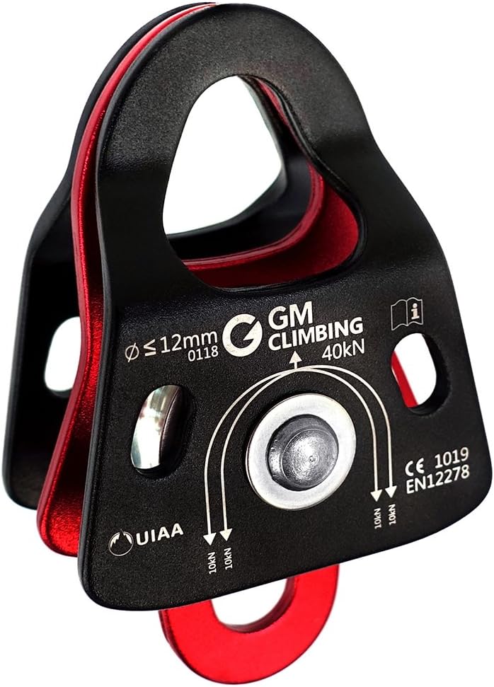 GM CLIMBING 40kN Micro Double Pulley Prusik Minding Ball Bearing UIAA CE for Progress Capture System Rigging Hauling Rescue Arborist Tree Climbing : Sports & Outdoors