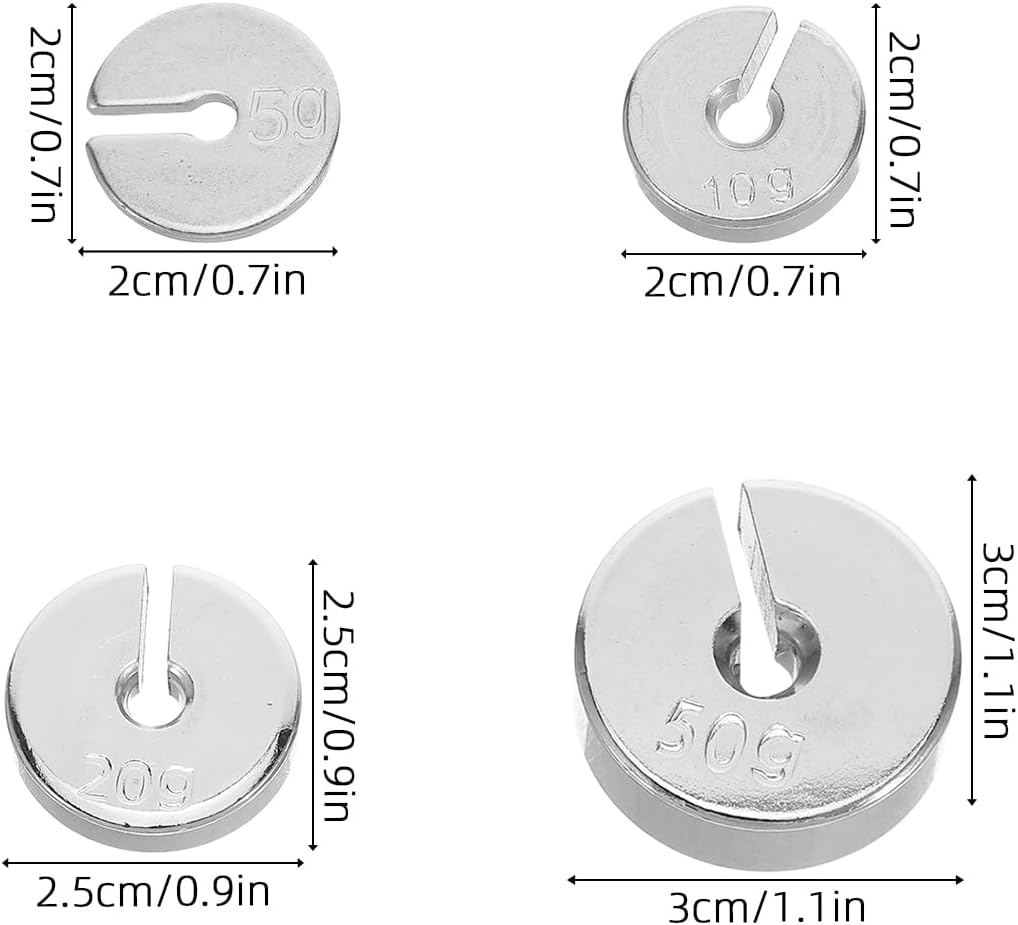 LOGOFUN 70PCS Chrome Plated Laboratory Weight Set Calibration Weights for Physics Experiments Teaching Research Lab Instruments - 5&10&20&50g