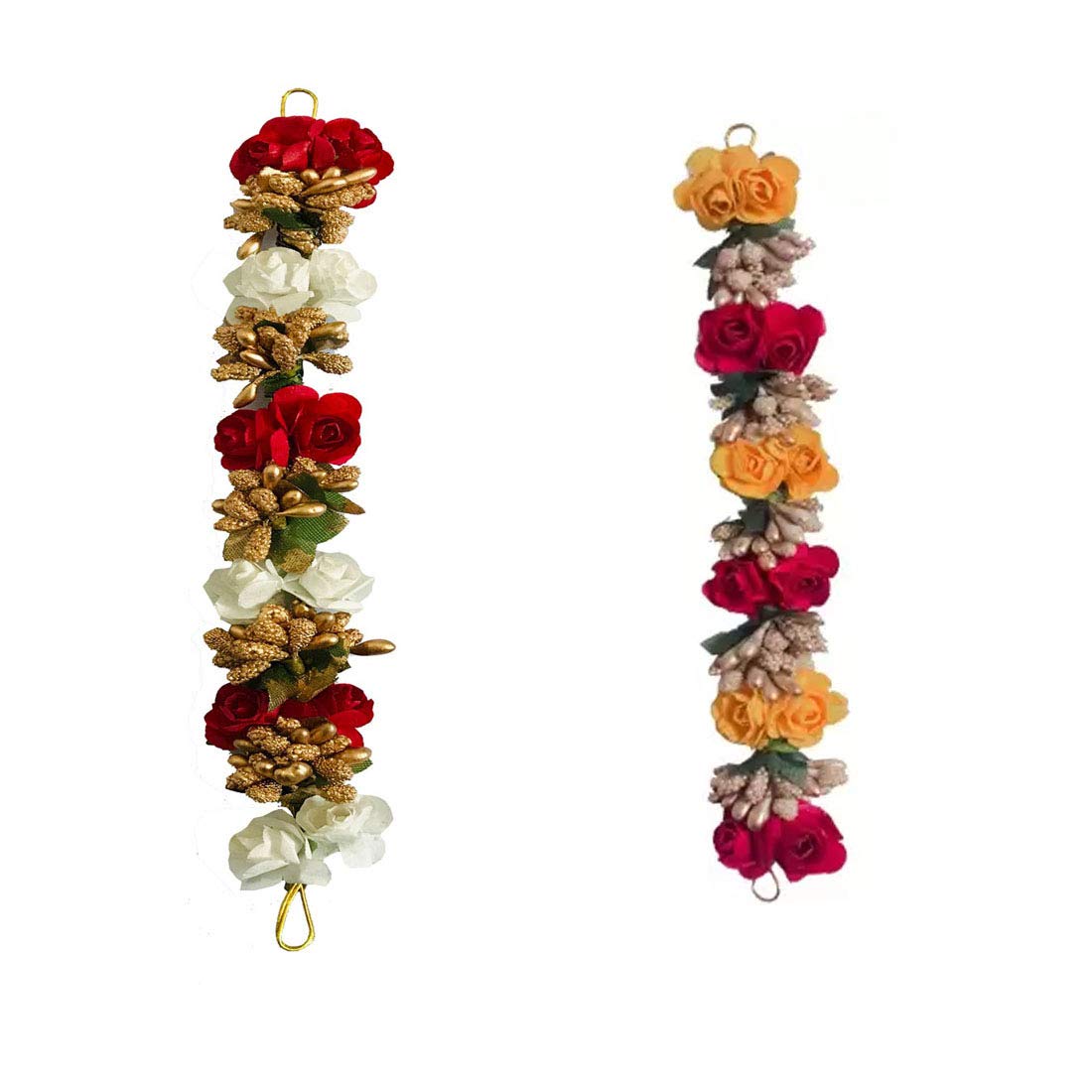 Maahal™ Set of 2 Fancy Red Fabric Hair Artificial flower gajra, Flower Juda/gajra | Juda Band Hair Accessories for Women & Girls, Multiccolor (B089GVGFSD) Amazon Price History, Amazon Price Tracker