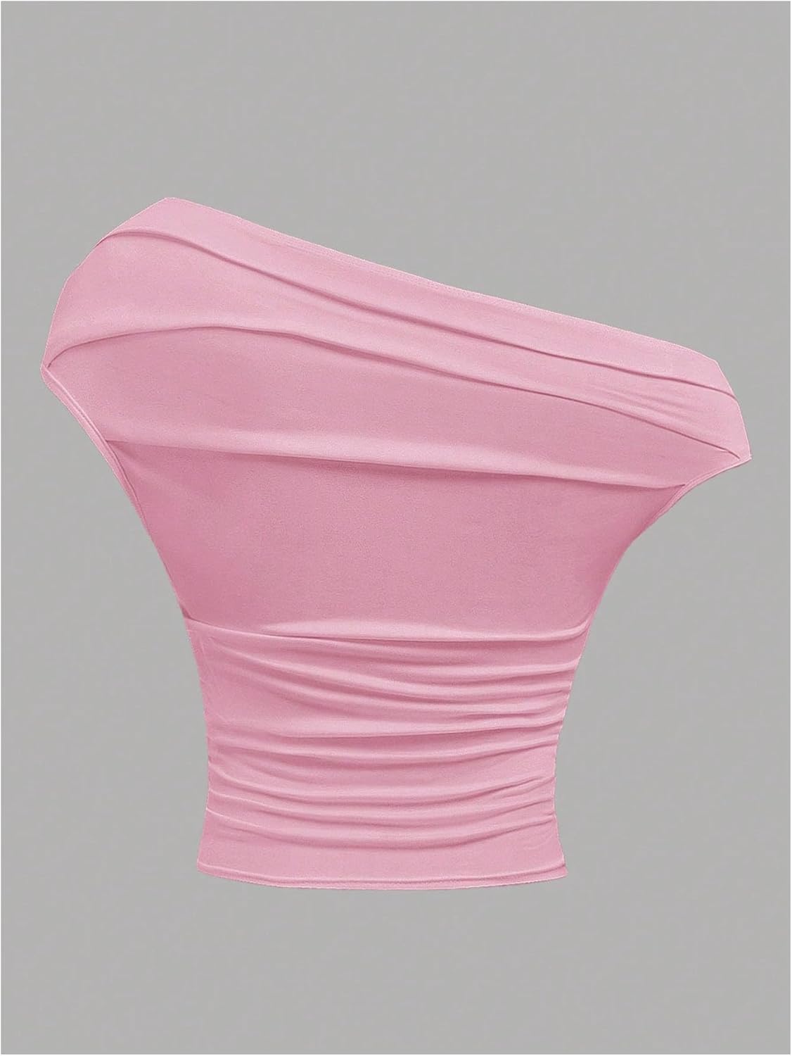 SweatyRocks Girl's Y2K Ruched Off The Shoulder Crop T Shirts Summer Short Sleeve Fitted Tees - Image 2