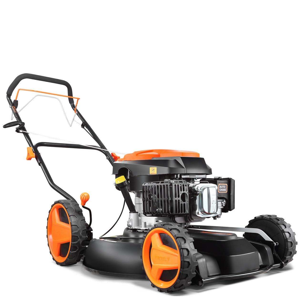 Fuxtec Tondeuse à Gazon Thermique Mulching Autotractée 196cm3 FX-​RM51SA96 Largeur De Coupe 51cm Redonne du Tonus à Votre Pelouse Paillis Agissant comme Engrais Naturel